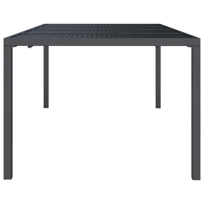 VidaXL Table de jardin anthracite 200x100x72 cm acier 362747