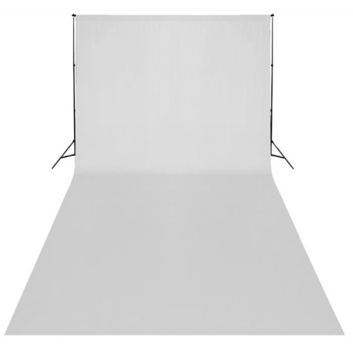 VidaXL Toile de fond Coton Blanc 600 x 300 cm