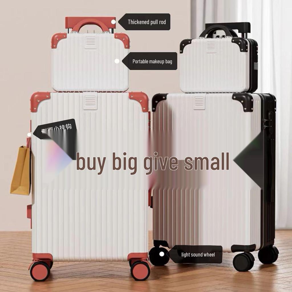 Women's Retro Large Capacity Password Suitcase - Durable Trolley Case for Student Travel