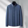 DIBINZE Men's Plus Size Solid Cotton Long Sleeve Shirt