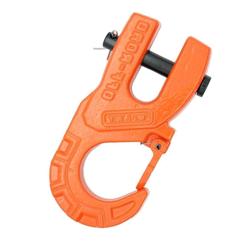 3/8" Tow Winch Hook Vehicle Winch Hook 32000Lbs Capacity Ergonomic Clevis Clip 10T Winch Hook for Truck Trailer