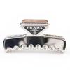 Great PRADA hair accessory Triangle Logo Hair Clip Silver Women 1IF103 Used