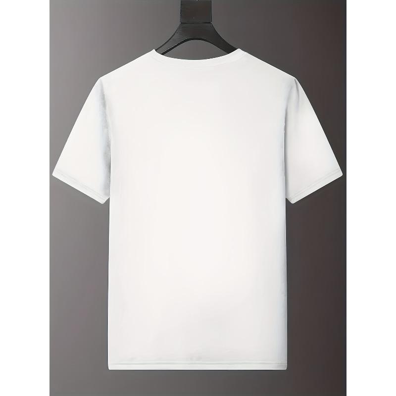 European Sizes New Men'S Round Neck Casual Short Sleeve Regular Fit Machine Washable Fit for Body Short Sleeve Printed T Shirt