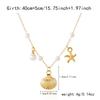 Multilayer  Starfish Sea Shell Beads Necklaces for Women Bohemian Starfish Conch Shell Choker Chain Summer Jewelry Gift