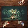 Zombie Cat Skull Noodles MTG Playmat 600X350MM Magic The Gathering Zone  Desk Mat Non-Slip Rubber Mpusepad Trading Card Game Pad