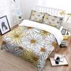 Hand-drawn daisy pattern illustration Print Soft Comfortable Duvet Cover Bedding Set Included 1*Duvet Cover 2*Pillowcases