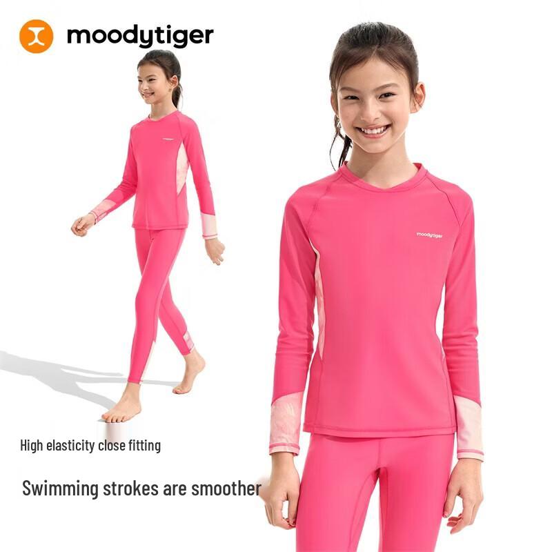 Moodytiger Girls' Long-Sleeve Two-Piece Swimwear