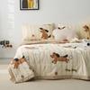 Cotton summer quilt air conditioner Xia Liang quilt pure cotton bed sheet4-piece set dormitory single summer thin quilt washable