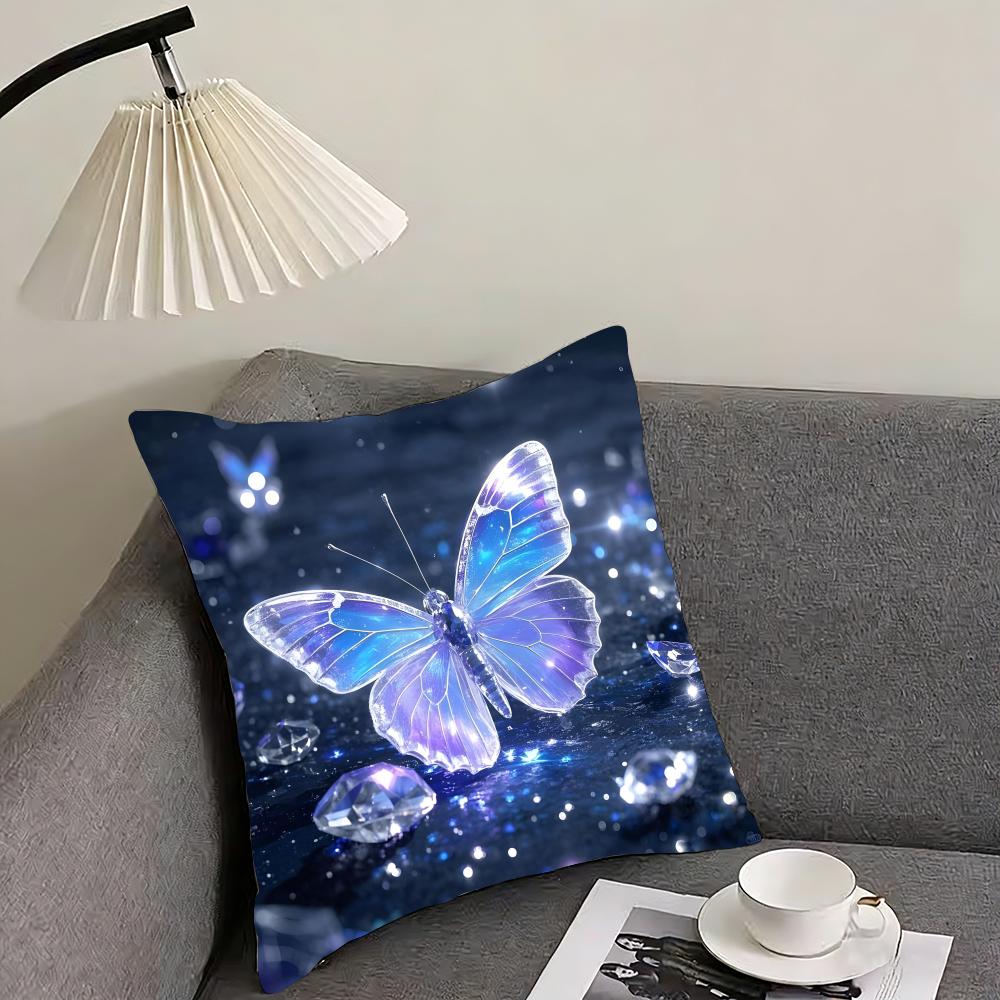 Butterfly INS Cushion Cover Pillowcase Ultra Soft Skin Friendly Fabric Cloud Like Comfort  Concealed Zipper