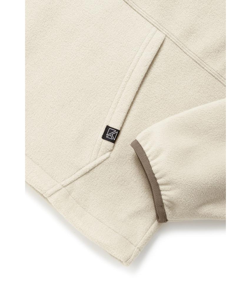 KULTE S-Script Logo Fleece Half Zip Crewneck_L.Beige