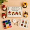 3D Beaded Gnome DIY Kit 4 Piece Set Handmade Miniature Gnome Craft Kit for Seasonal Home Decoration and Art Projects