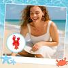 20Pcs Alloy Pendants Baking Paint Lobster Charms Red 21x10.5x4mm Hole: 1.2mm