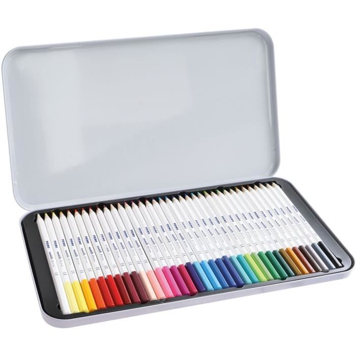 PRIMO 5247MINAB36 Crayons de couleur hexagonaux Minabella, mine de 3,8 mm., 36 couleurs, boîte en métal.