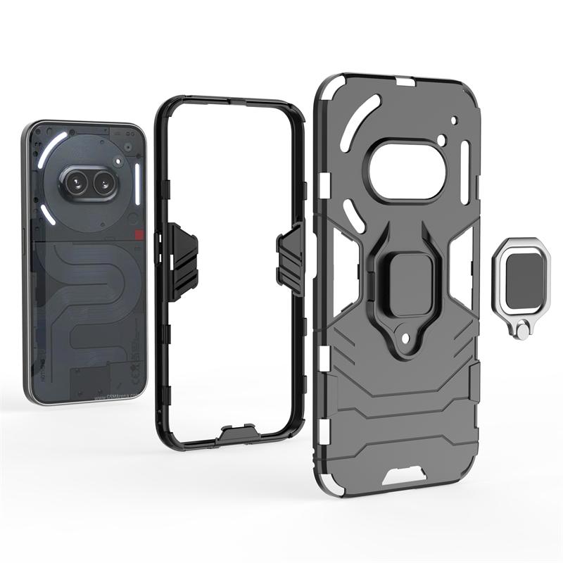 For NothingPhone2a Case Armor Metal Ring Holder Phone Case For Nothing Phone 2a 5G NothingPhone (2a) Phone2a 2 A A2 Back Cover