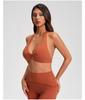 European & American V-neck Halter Backless Wire-free Sports Bra YG-1005