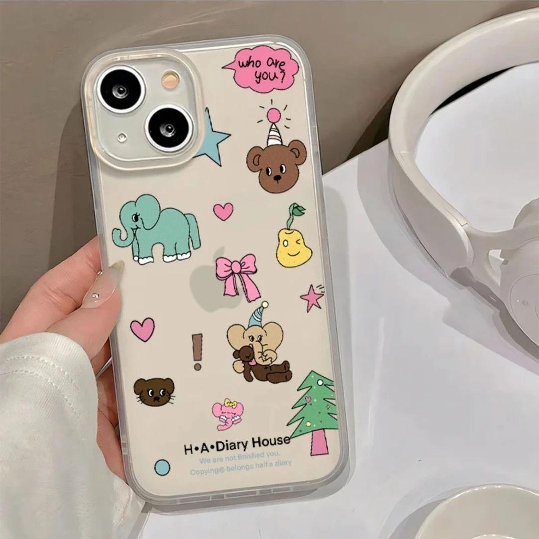 

Frosted Animal-Themed Phone Case for Apple iPhone 16 Pro Max - Compatible with Models 15 to 12, Large Hole Design, Soft Shell. iPhone X