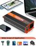 Pure Sine Wave Inverter DC 12V To AC 220V 50HZ EU Socket 4500W  Voltmeter Converter Transformer