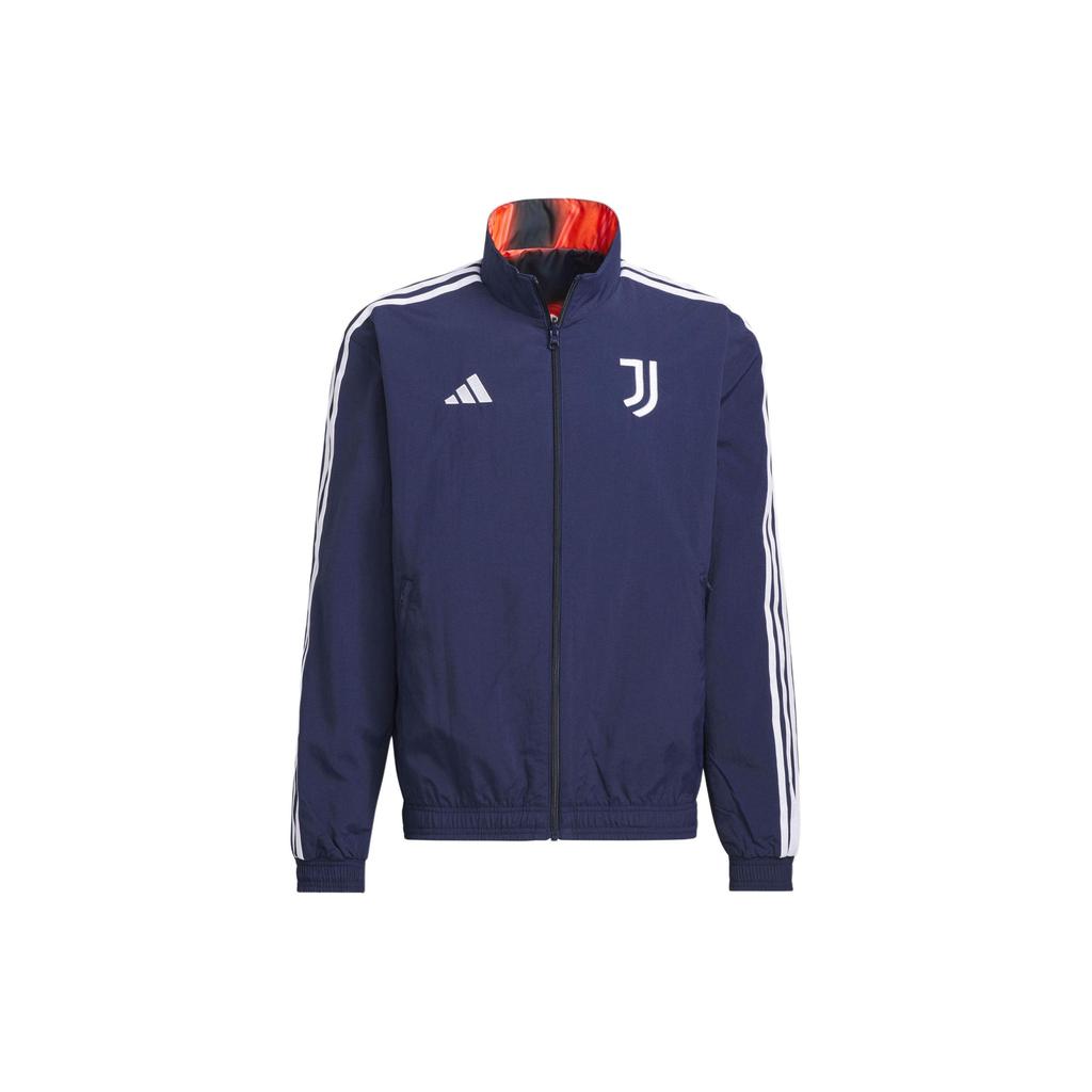 Adidas Juventus Three-Stripes Colorblock Reversible Stand Collar Long Sleeve Jacket Men Jackets Blue IP8794