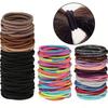 10/30/50Pcs 4mm Black Elastic Hair Bands, Ponytail Holders Scrunchies for Women Girls Men, Durable Hair Accessories