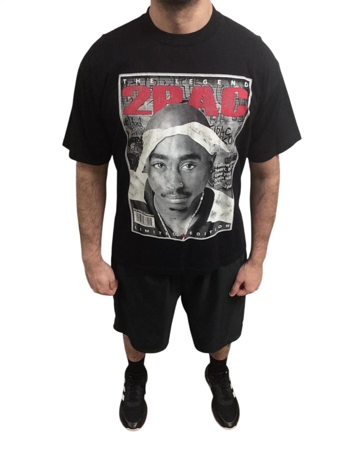 90s Vintage Tupac 2pac Magazine Cover T-shirt Rap Tee Full Size L