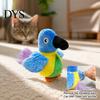 Funny Feathered Cat Teaser Chirping Bird Toy, Interactive Plush Parrot Soft Stuffed Safe Toys for Kittens Pounce Toy Indoor Cats And Kittens,