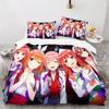 Serie Animata Stampa Digitale 3D Set Biancheria da Letto Tre Pezzi Lenzuolo Copripiumino