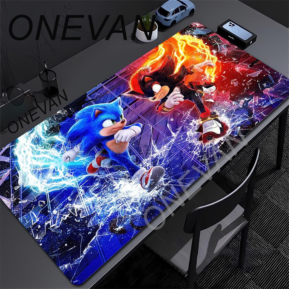 XXL Desk Mat Anime Sonic The Hedgehog Mouse Mat With Pad Gaming Accessories Prime Gaming Keyboard Pad Padding Mat