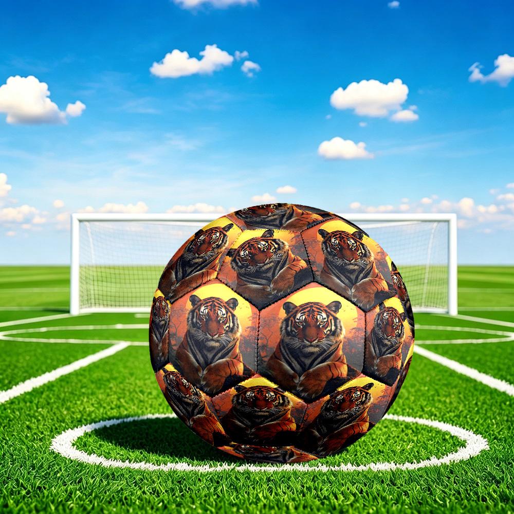 1pc Tiger Sunset Majesty Size 5 Soccer Ball Professional Match Training Football Indoor &Outdoor Sports Ball Lightweight Durable C655