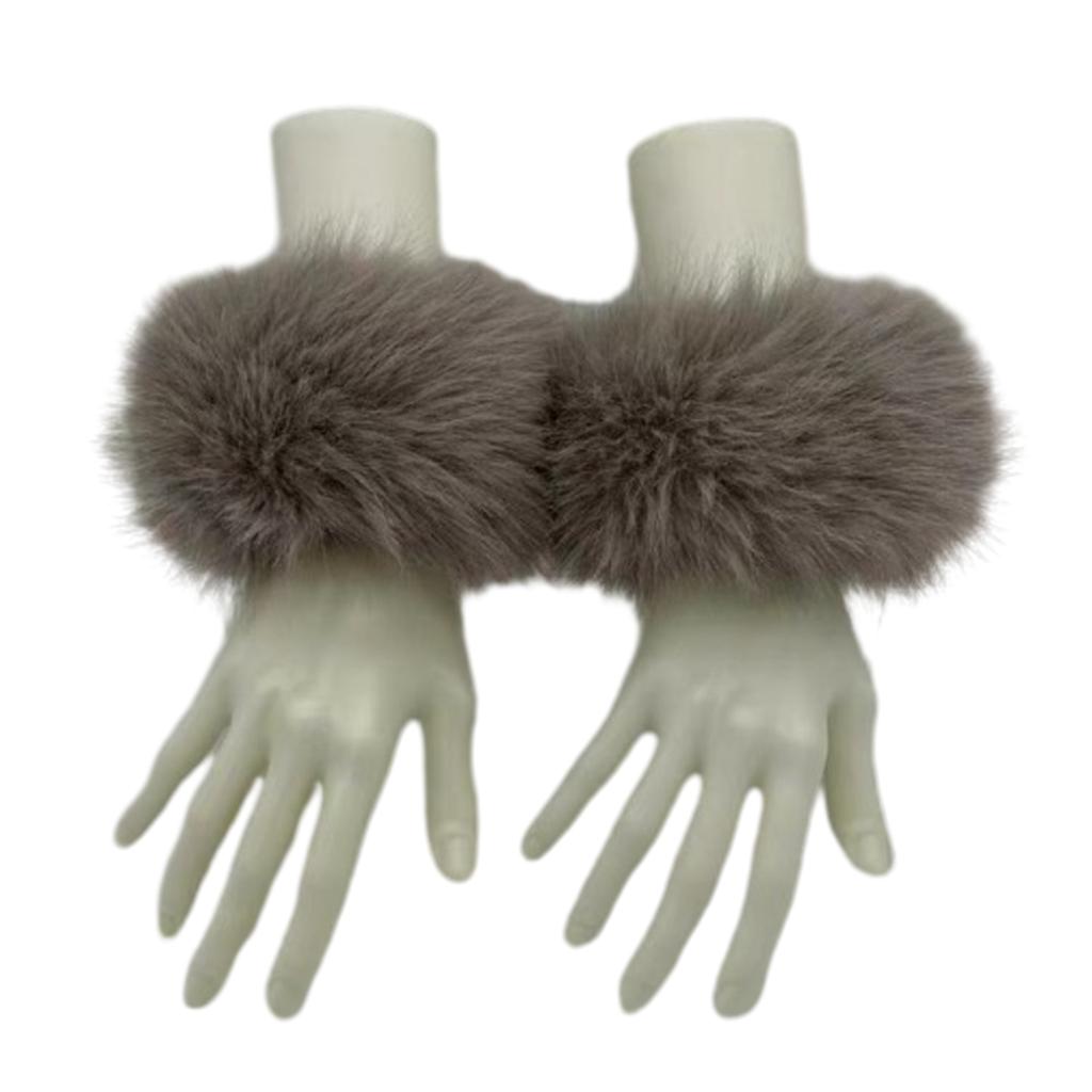 Winter Warm Women Arm Warmer Plush Wrist Cuffs Soft Elastic Wrist Slap On Cuffs Arm Warmer Plush Thicken Accessories