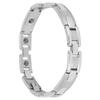 Titanium Steel Magnetic Bracelet Strength Magnet Therapy Bracelets for Women Silver