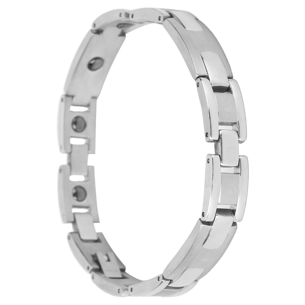 Titanstahl Magnetarmband Stärke Magnetfeldtherapie Armbänder für Frauen Silber