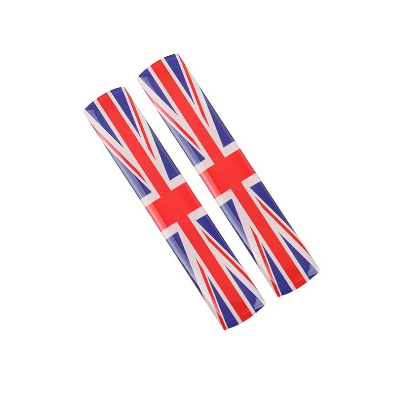 

2Pcs/set Car Interior Door Handle Sticker Door Handle Protection Sticker 3D Union Jack For MINI Cooper F56 F55 Auto Accessories червоний/синій