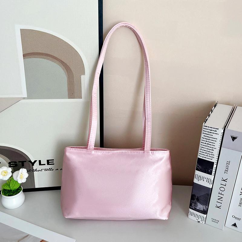 Nylon Tote Bag With Magnetic Closure And Interior Pouches For Daily Use