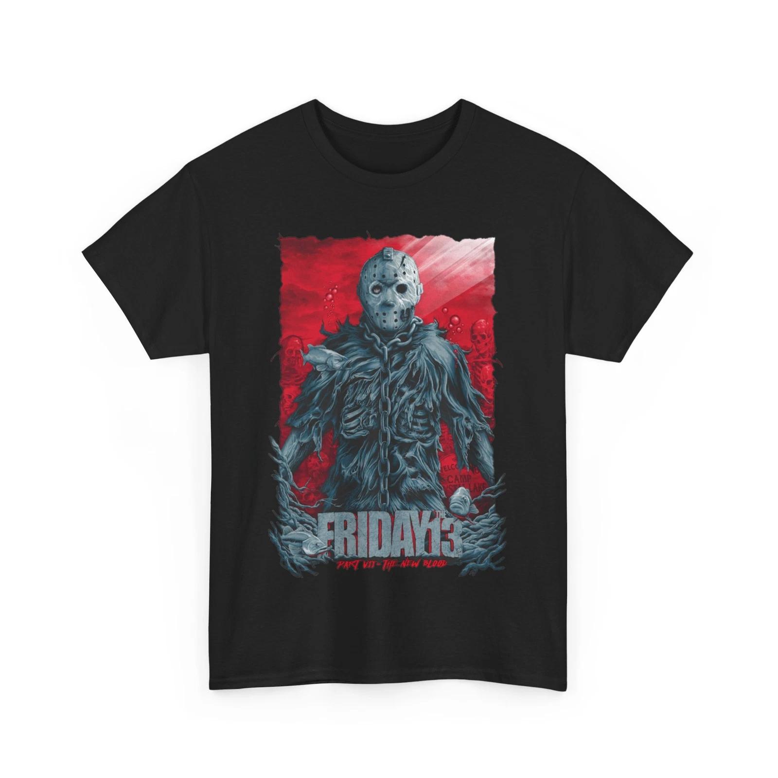 Friday The 13th Part 7 The New Blood Movie 100% Cotton T-shirt Mens Tees Top Unisex Heavy Cotton Tee S