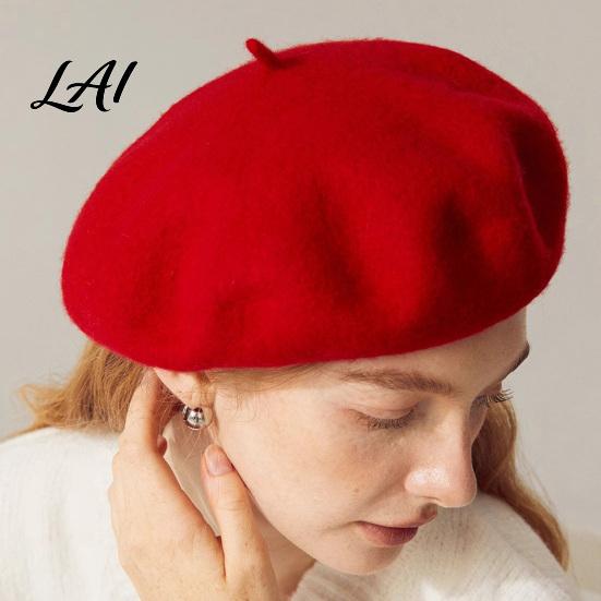 Slouchy Artist Hat Women Wool Beret Hat Elegant Classic Solid Color Winter Daily Casual Wear Accessory Cap Soft Breathable Blend Headwear for Ladies
