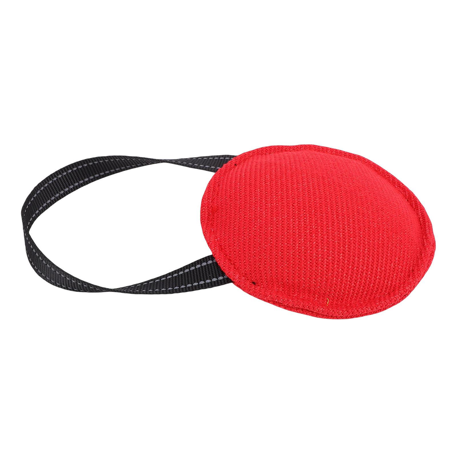 

Dog Tug Gear Multi Layer Cotton Sewing Interactive Round Bite Pillow with Handle for Dog Training