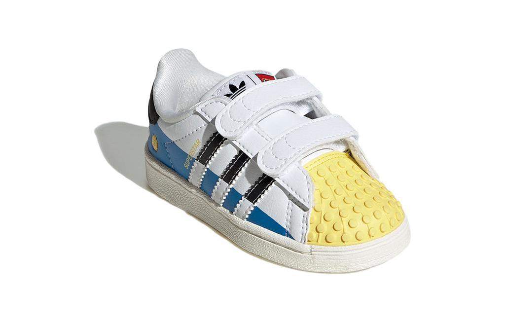 Adidas Originals SUPERSTAR CF Breathable Low top Toddler Shoes White Blue Infant And Toddler IF2913