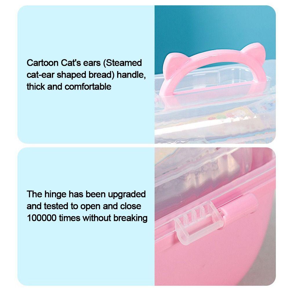Three-layer Stationery Box Large Capacity Toy Box New Nail Art Organizer