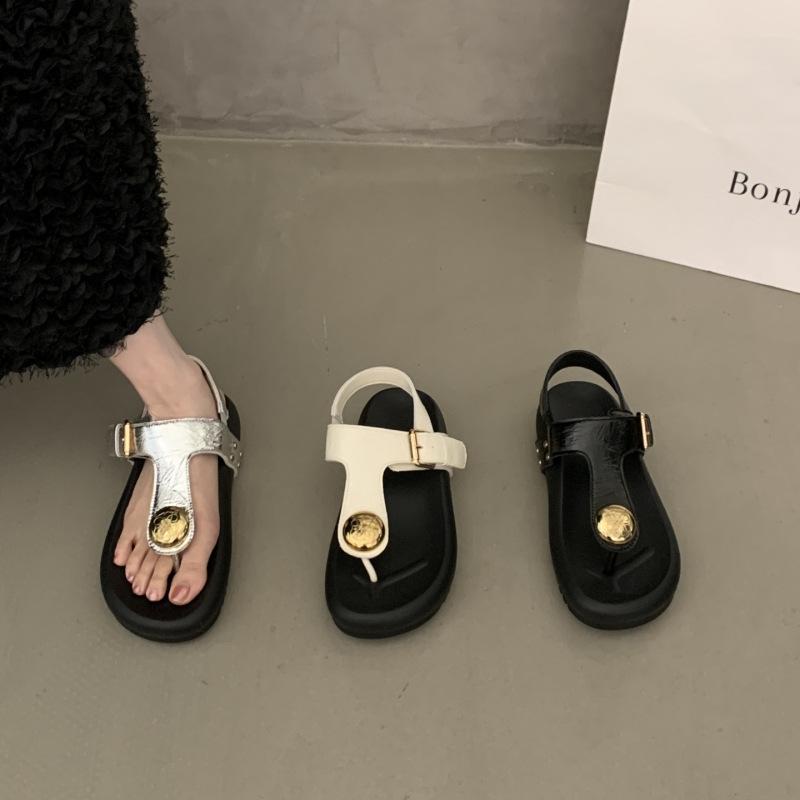 Thick-soled Heightening Sandals Women's 2025 New Summer Retro Versatile Skirt Toe Beach Roman Shoes