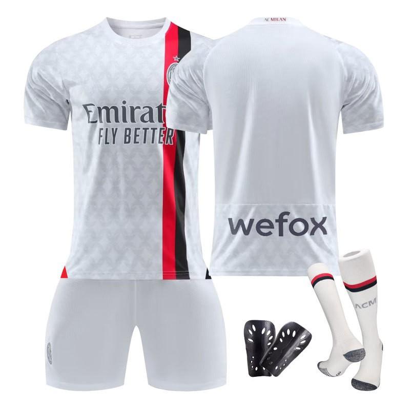 AC Milan Jerseys 2324 Away Children Students Adults Sports Group Purchase Men's Women's Suits Football Uniforms Stars