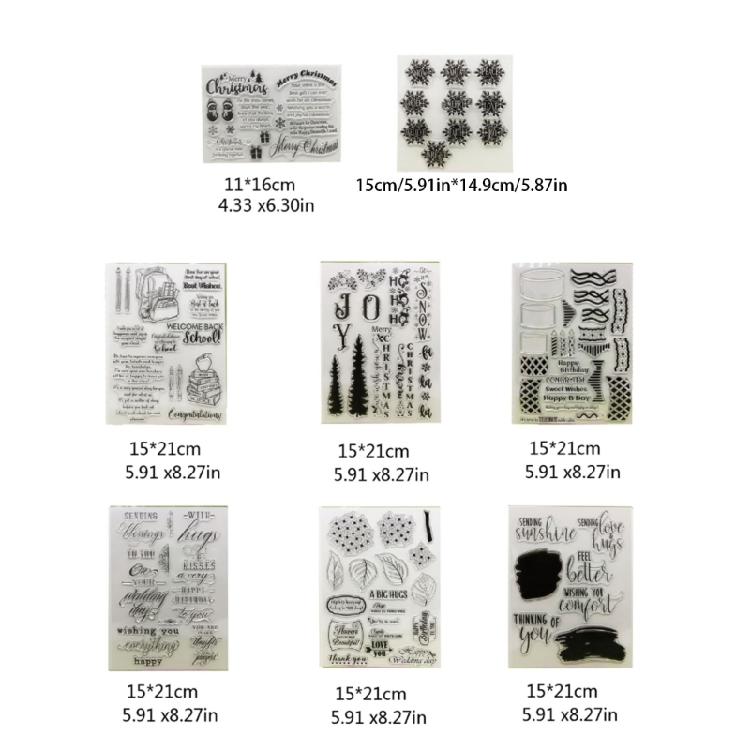 Clear Stamps Silicone Stamp Cards Stamps with Patterns 3D Scrapbooking Stamps