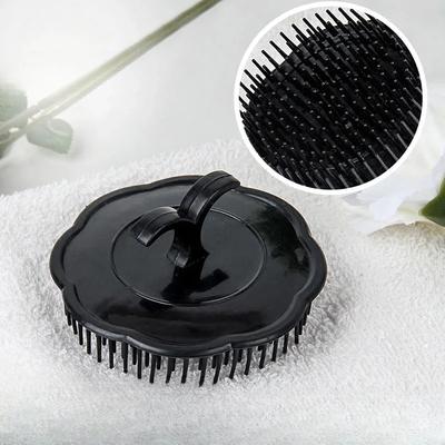 1 buc Pieptene Negru pentru Păr Masajor pentru Scalp Pieptene Rotund Femei Bărbați Perie Duș Păr Scalp Duș Spălare Curățare Păr Instrument Perie