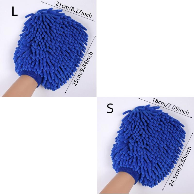 Car Wash Gloves Chenille Glove Plush Rags Thickened Double-sided Car Supplies Cleaning Tools Auto Acessories Car Detailing