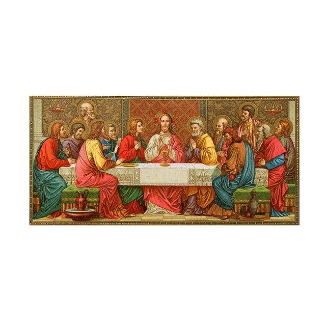 

Тайная Вечеря Христа Религиозные знаковые плакаты и принты Современный домашний декор Холст Картина Настенная картина для гостиной без рамки 20*40cm