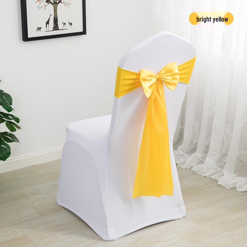 Elegante Coprisedia Decorazione con Nastro per Matrimonio