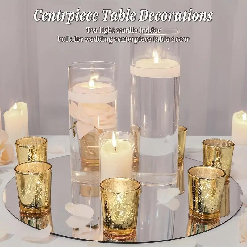 6/12ks Držák na čajovou svíčku Festival Malovaný Průsvitný Kelímek Vrtulník Párty Stolní Dekorace Domácí Podnos na svíčky Vytvoření atmosféry