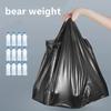 100PCS Black Thickened Plastic Vest Bags - Supermarket Shopping Bags for Takeaway Kitchen Garbage Storage Packing Storage Bag