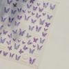 Enchanting Purple Butterfly 5D Nail Art Sticker Shiny Flower Petals Bowknot Animals Insects Adhesive Decoration Manicure Decal