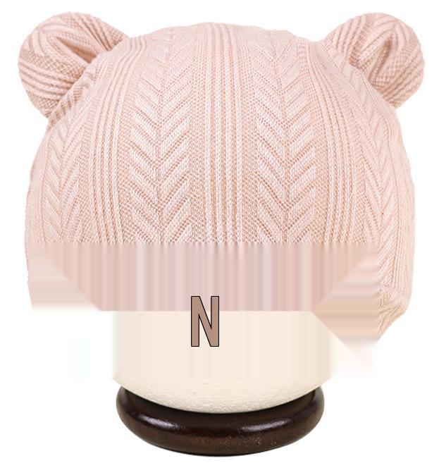 Erkek ve Kız Çocukları İçin Sevimli Yenidoğan Ayı Kulaklı Örgü Şapka