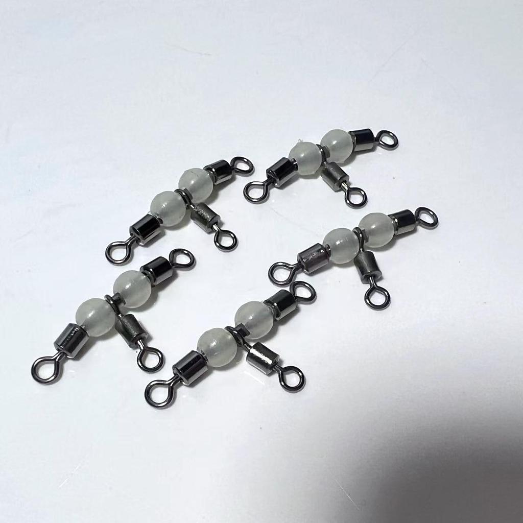 8-Figure Three-Way Swivel Fishing Connector - T-Shaped Splitter Ring